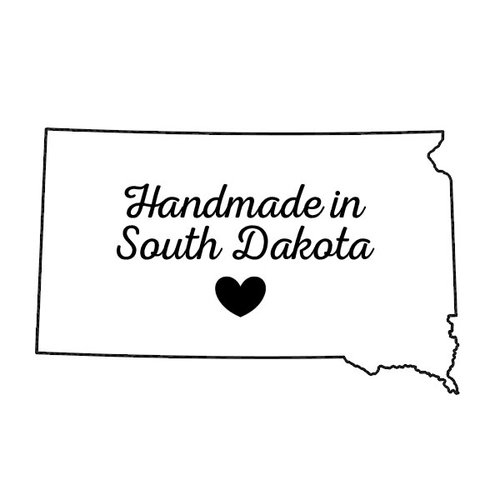Scrapbook Customs - State Sightseeing Collection - Rubber Stamp - Handmade In - South Dakota