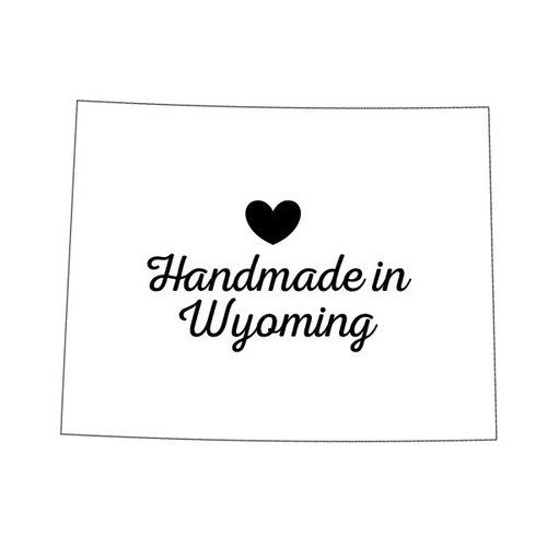 Scrapbook Customs - State Sightseeing Collection - Rubber Stamp - Handmade In - Wyoming