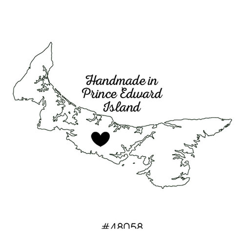 Scrapbook Customs - Canadian Provinces Sightseeing Collection - Rubber Stamp - Handmade In - Prince Edward Island