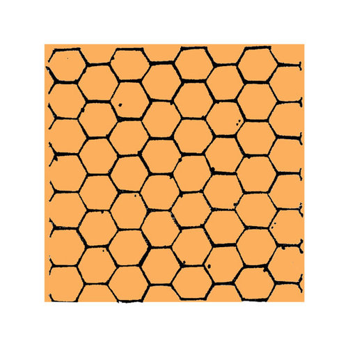 Scrapbook Customs - Rubber Stamp - Honeycomb Background