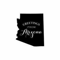 Scrapbook Customs - State Sightseeing Collection - Rubber Stamp - Greetings - Arizona