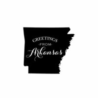 Scrapbook Customs - State Sightseeing Collection - Rubber Stamp - Greetings - Arkansas