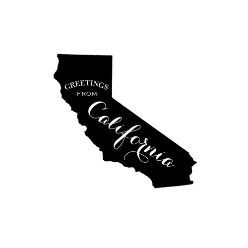 Scrapbook Customs - State Sightseeing Collection - Rubber Stamp - Greetings - California