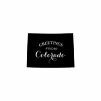 Scrapbook Customs - State Sightseeing Collection - Rubber Stamp - Greetings - Colorado
