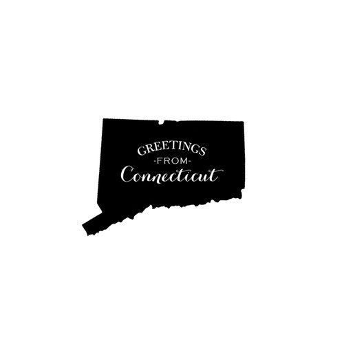 Scrapbook Customs - State Sightseeing Collection - Rubber Stamp - Greetings - Connecticut