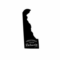 Scrapbook Customs - State Sightseeing Collection - Rubber Stamp - Greetings - Delaware