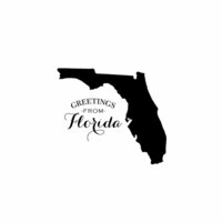 Scrapbook Customs - State Sightseeing Collection - Rubber Stamp - Greetings - Florida