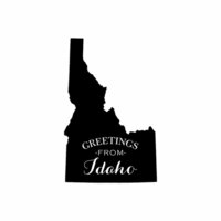 Scrapbook Customs - State Sightseeing Collection - Rubber Stamp - Greetings - Idaho