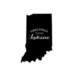 Scrapbook Customs - State Sightseeing Collection - Rubber Stamp - Greetings - Indiana