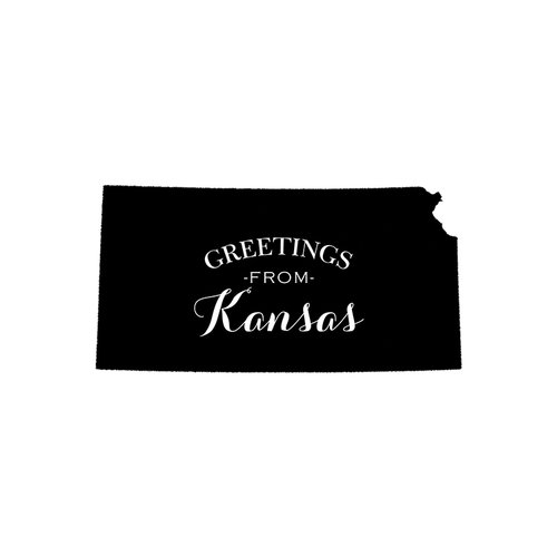 Scrapbook Customs - State Sightseeing Collection - Rubber Stamp - Greetings - Kansas