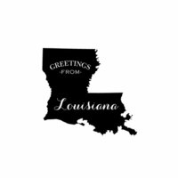 Scrapbook Customs - State Sightseeing Collection - Rubber Stamp - Greetings - Louisiana