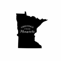 Scrapbook Customs - State Sightseeing Collection - Rubber Stamp - Greetings - Minnesota