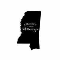 Scrapbook Customs - State Sightseeing Collection - Rubber Stamp - Greetings - Mississippi