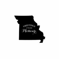 Scrapbook Customs - State Sightseeing Collection - Rubber Stamp - Greetings - Missouri