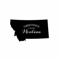 Scrapbook Customs - State Sightseeing Collection - Rubber Stamp - Greetings - Montana