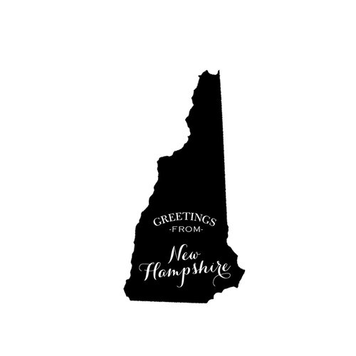 Scrapbook Customs - State Sightseeing Collection - Rubber Stamp - Greetings - New Hampshire