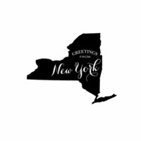 Scrapbook Customs - State Sightseeing Collection - Rubber Stamp - Greetings - New York