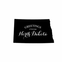 Scrapbook Customs - State Sightseeing Collection - Rubber Stamp - Greetings - North Dakota