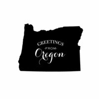 Scrapbook Customs - State Sightseeing Collection - Rubber Stamp - Greetings - Oregon