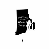 Scrapbook Customs - State Sightseeing Collection - Rubber Stamp - Greetings - Rhode Island