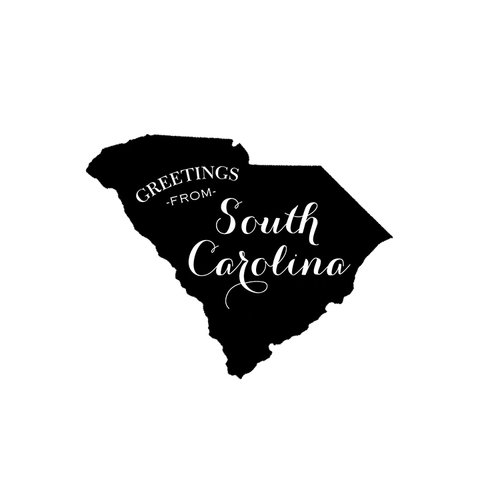 Scrapbook Customs - State Sightseeing Collection - Rubber Stamp - Greetings - South Carolina