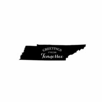 Scrapbook Customs - State Sightseeing Collection - Rubber Stamp - Greetings - Tennessee