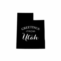 Scrapbook Customs - State Sightseeing Collection - Rubber Stamp - Greetings - Utah