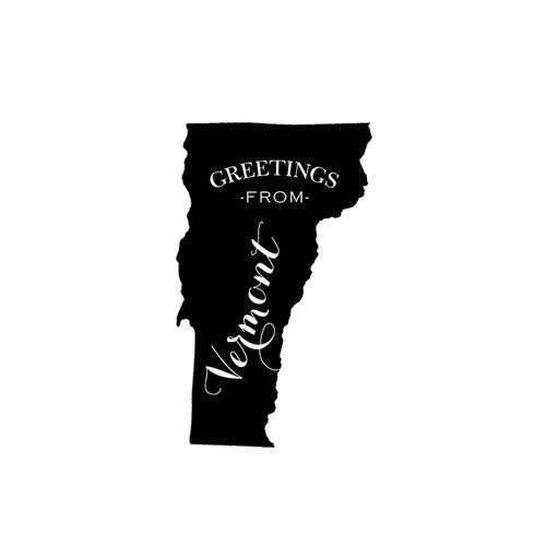 Scrapbook Customs - State Sightseeing Collection - Rubber Stamp - Greetings - Vermont