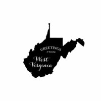 Scrapbook Customs - State Sightseeing Collection - Rubber Stamp - Greetings - West Virginia