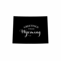 Scrapbook Customs - State Sightseeing Collection - Rubber Stamp - Greetings - Wyoming