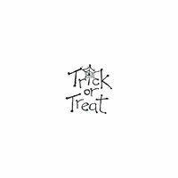 Scrapbook Customs - Halloween - Rubber Stamp - Spider Web Trick or Treat