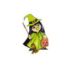 Scrapbook Customs - Halloween - Rubber Stamp - Witch Costume