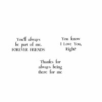 Scrapbook Customs - Rubber Stamp - Forever Friends Sayings 1