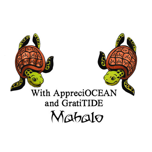 Scrapbook Customs - Rubber Stamp - Mahalo Turtles