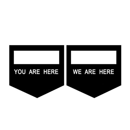 Scrapbook Customs - Rubber Stamp - You Are Here We Are Here