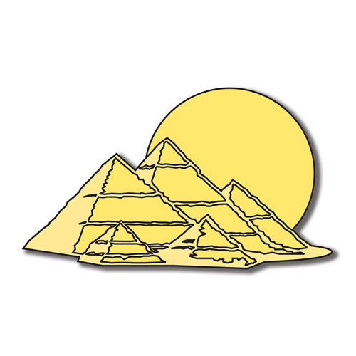 Scrapbook Customs - World Collection - Egypt - Laser Cut - Pyramids