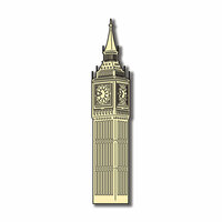 Scrapbook Customs - World Collection - England - Laser Cut - Big Ben Clock