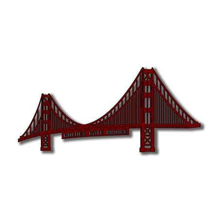 Scrapbook Customs - United States Collection - California - Laser Cut - Golden Gate Bridge