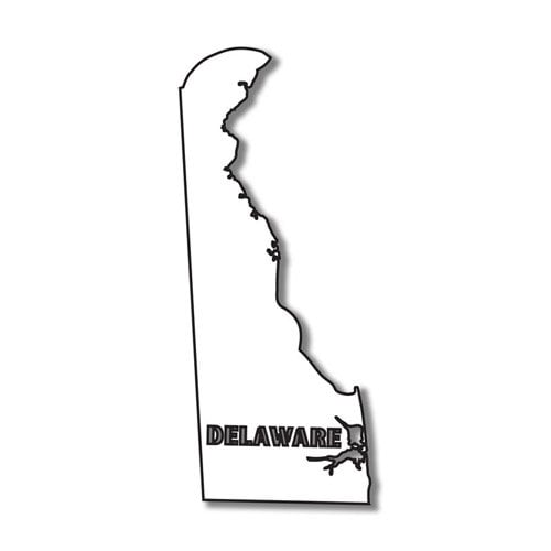 Scrapbook Customs - United States Collection - Delaware - Laser Cut - State Shape