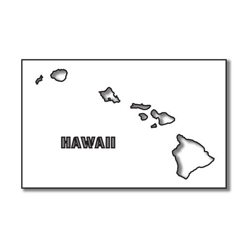 Scrapbook Customs - United States Collection - Hawaii - Laser Cut - State Shape