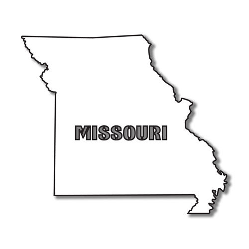 Scrapbook Customs - United States Collection - Missouri - Laser Cut - State Shape