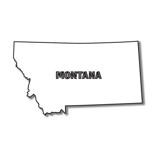 Scrapbook Customs - United States Collection - Montana - Laser Cut - State Shape