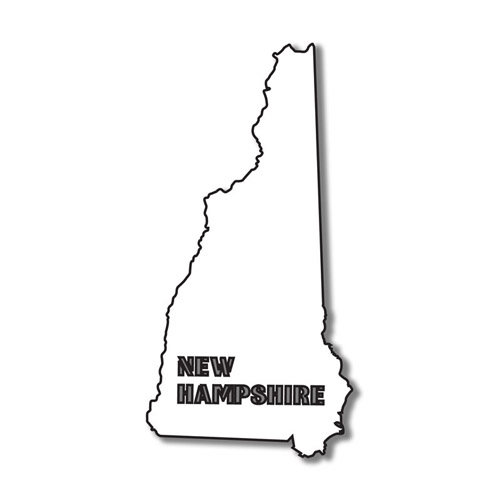 Scrapbook Customs - United States Collection - New Hampshire - Laser Cut - State Shape