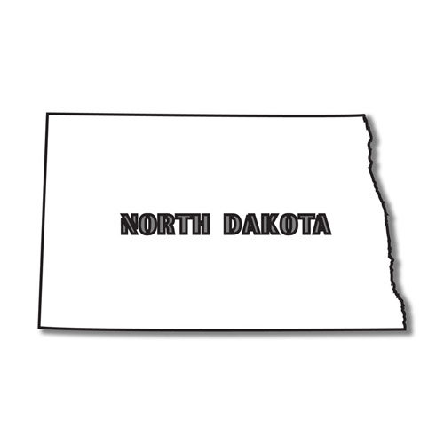 Scrapbook Customs - United States Collection - North Dakota - Laser Cut - State Shape