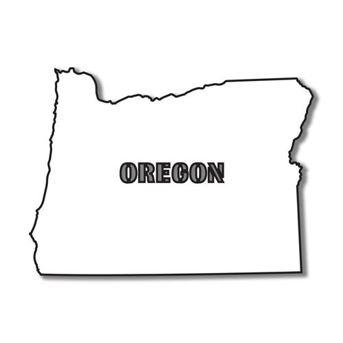 Scrapbook Customs - United States Collection - Oregon - Laser Cut - State Shape