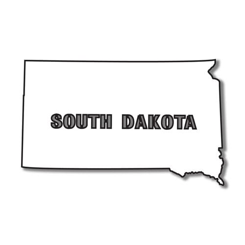 Scrapbook Customs - United States Collection - South Dakota - Laser Cut - State Shape