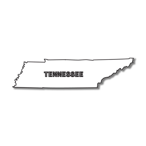 Scrapbook Customs - United States Collection - Tennessee - Laser Cut - State Shape
