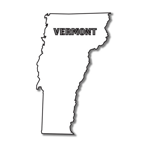 Scrapbook Customs - United States Collection - Vermont - Laser Cut - State Shape
