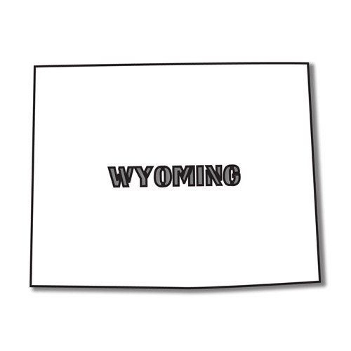 Scrapbook Customs - United States Collection - Wyoming - Laser Cut - State Shape