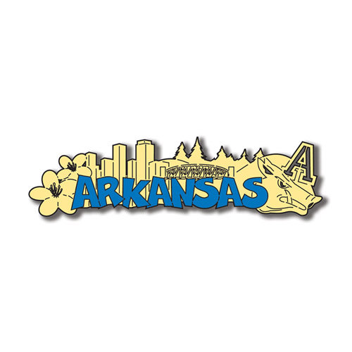 Scrapbook Customs - United States Collection - Arkansas - Laser Cut - Word and Background